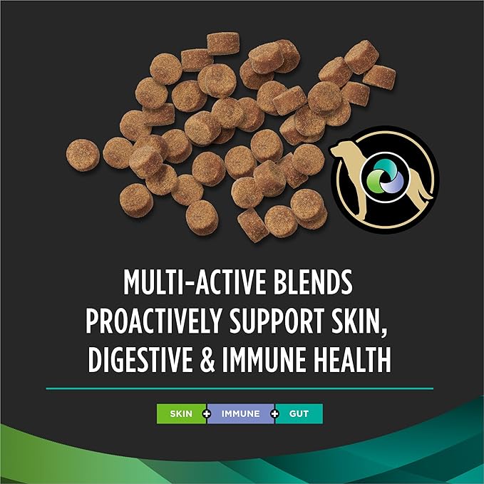 Purina Pro Plan Veterinary Supplements Multi Care Canine Chews for Dogs with Omega 3 Supports Skin Immune and Gut Health - 30ct Pouch