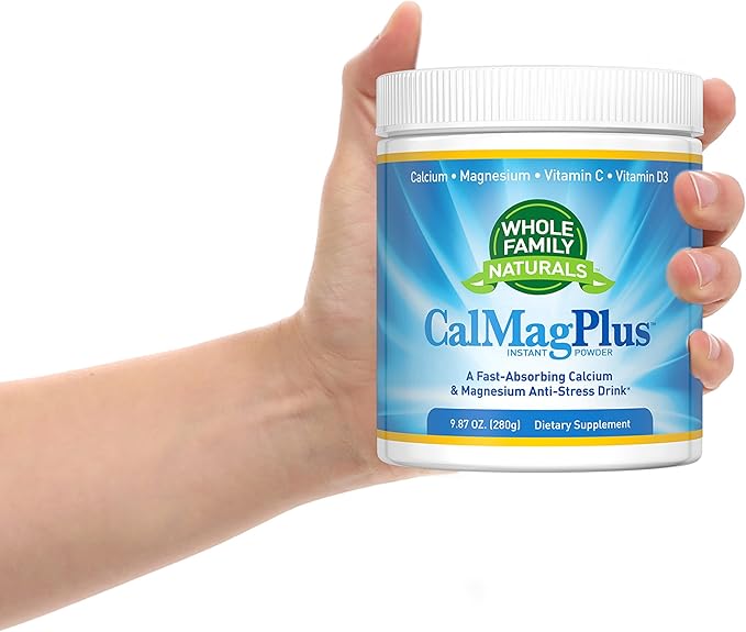 Calcium Magnesium Powder Supplement - CalMag Plus with Vitamin C &amp D3 - Gluten Free Non GMO - Natural Calm Cal Mag Drink - Cal-Mag for Muscles - Calm Sleep Magnesium Drink Powder - Calcium Supple