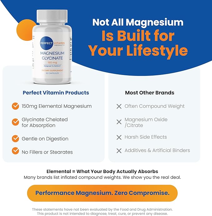 Magnesium Glycinate 150mg – Vegan Capsules for Sleep Stress &amp Muscle Support – Non-GMO High Absorption Gentle on Stomach – 60 Vegan Capsules (2-Pack)