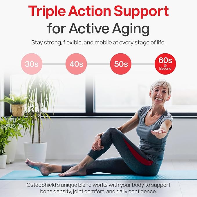 Peak Health Research - Bone &amp Joint Formula - Calcium Supplements for Women &amp Men with Vitamin D3 K2 &amp Aquamin - Triple Action Formula for Better Bone Health - 60 Capsules