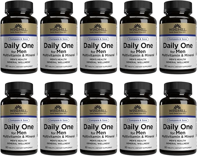 Windmill Daily Vitamin Tablets Men's Health Formula 60 Tablets (Pack of 10)
