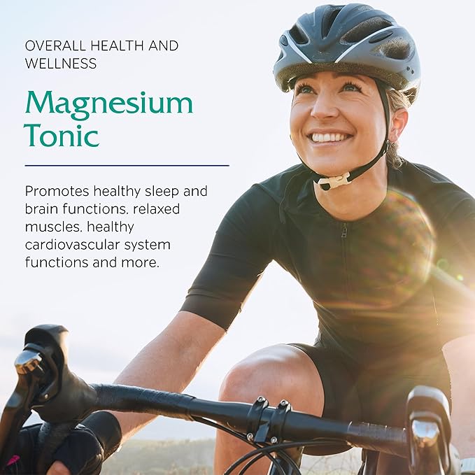 Vitanica Magnesium Tonic - Muscle Relaxation and Calm Support with Magnesium &amp Vitamin B6 Supports Sleep Brain &amp Heart Health - Alcohol Free - Vegan - Orange Flavor - 16 oz