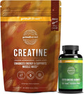 Primal Creatine Powder + Primal Greens Gummies Bundle | 2-Pack | Strength &amp Daily Greens Support | 30 Servings Each