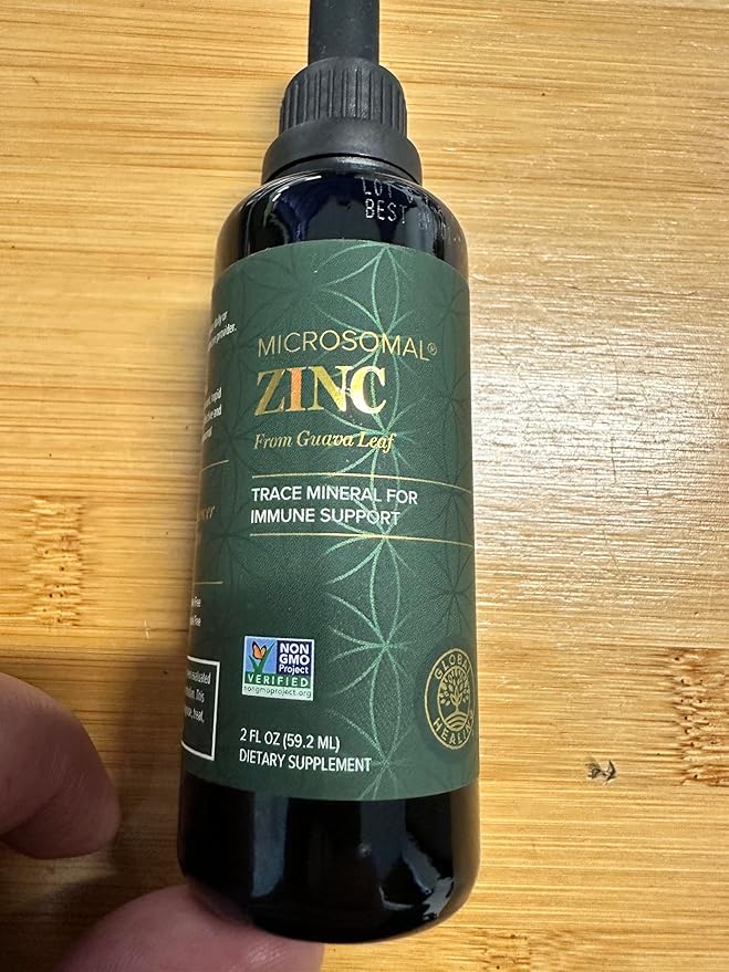 Global Healing USDA Organic Zinc Supplements Liquid - Pure Vitamin Drops for Immune System Boost Hormone Balance and Healthy Aging - Natural Vegan-Friendly Non-GMO Organic Zinc Vitamins (2 Fl Oz)