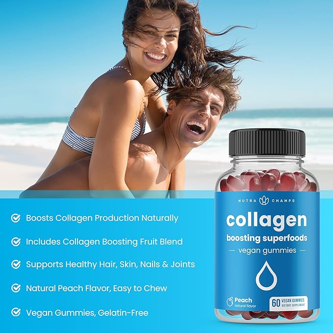 NutraChamps Complete Hair Skin &amp Nails Bundle - Biotin Collagen Keratin &amp More