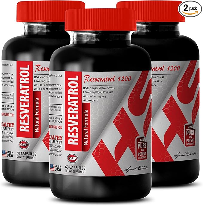 Trans-RESVERATROL Complex - resveratrol Supplement for Women resveratrol Energy resveratrol for Athletes Pure resveratrol Extract resveratrol Immune Support Red Wine Extract Natural 3Bot