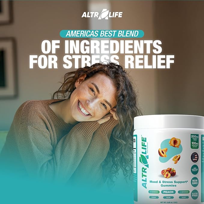 Kava Kava Gummies - Stress Relief Supplement with Magnesium Glycinate Rhodiola Rosea Holy Basil - 30 Servings for Calm Mood Focus &amp Sleep Support - Cortisol Supplements for Women and Men