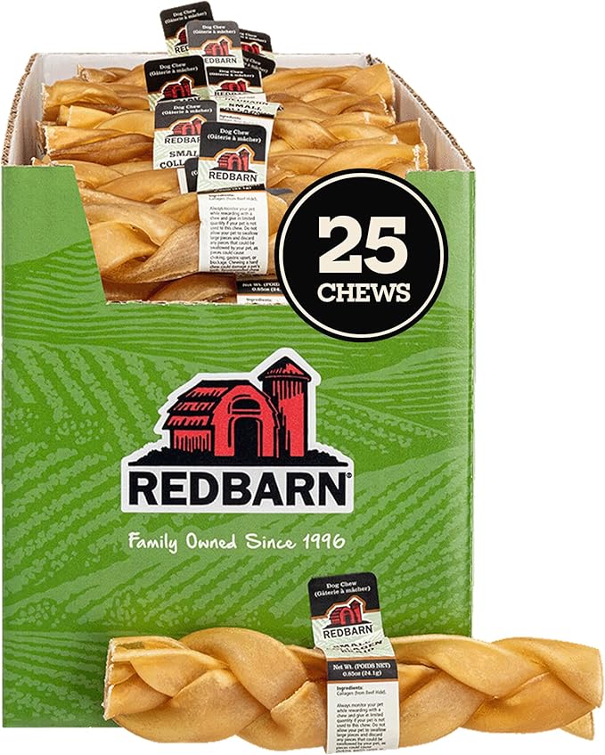 Redbarn Pet Products Collagen Braid - Small Pack of 25