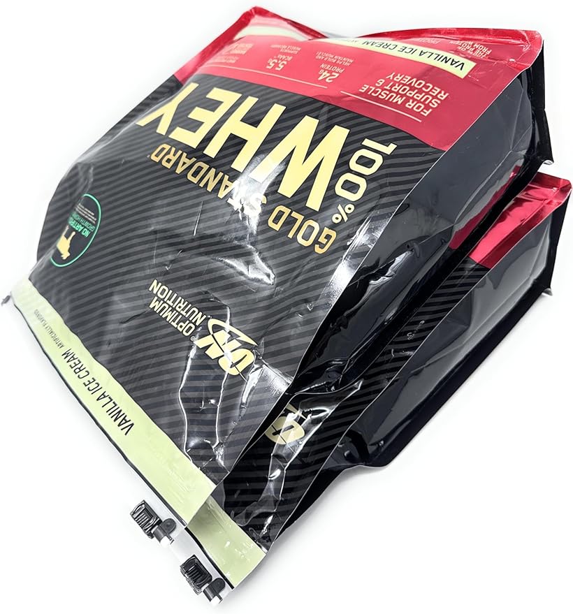 Optimum Nutrition Gold Standard 100% Whey Protein Powder Vanilla Ice Cream 10 Pound (Packaging May Vary)
