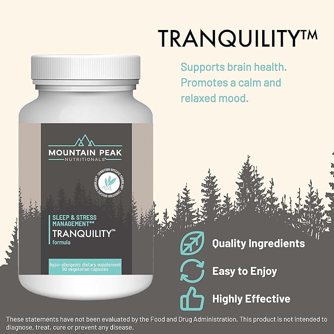 Mountain Peak Nutritionals Ultimate Relaxation Bundle - Tranquility &amp Sleep Easy - Promoting A Calm &amp Relaxed Mood for Better Rest - Sleep Support Supplements w/Vitamins B6 &amp B12