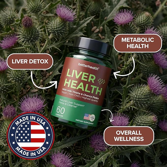 Liver Cleanse Detox &amp Repair Supplement with Milk Thistle Dandelion Root &amp Artichoke Extract – Herbal Liver Support &amp Daily Detox Capsules for Men &amp Women Vegan 60 Count