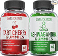 60 Ashwagandha Gummies + 60 Tart Cherry Gummies -Ashwagandha Boosts Energy Levels &amp Strengthens Immune System - Tart Cherry Has Advanced Uric Acid Cleanse for Immediate Gout Pain Reli
