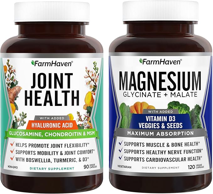 FarmHaven Magnesium Glycinate &amp Malate Complex and Glucosamine Chondroitin