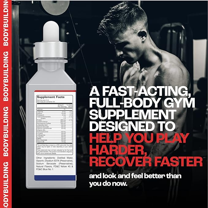 MMUSA Muscle Maker Post Workout Serum: Enhanced Men's Health with Antioxidant Boost. Immunity Powerhouse Vitamin C &amp Zinc. Creatine for Fitness Energy &amp Focus. Raspberry 5.1 Fl Oz