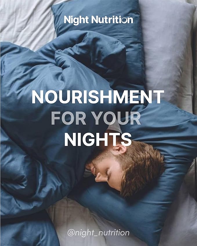 Night Time Protein Powder Vanilla Flavored Zero Sugar Low Calorie Artificial Free Promotes Sleep Quality &amp Muscle Recovery