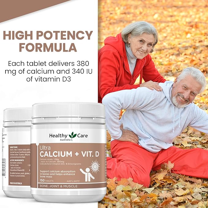 Healthy Care Ultra Calcium Plus Vitamin D 150 Tablets