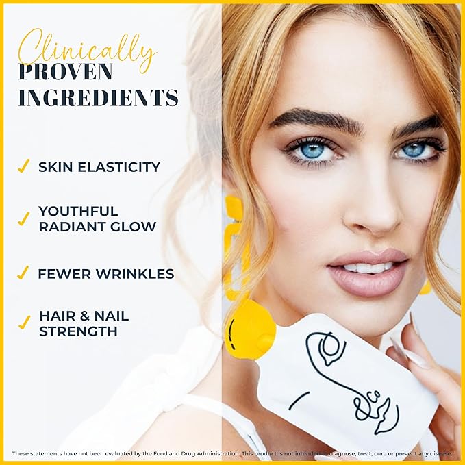LEMON &amp CO. Liquid Collagen for Women | Collagen Water Mix with 5000mg Marine Collagen Peptides Organic Lemons &amp Vitamin C | Daily Elixir for Skin Nails Hair Gut | No Preservatives No Sug