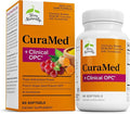 Terry Naturally CuraMed + Clinical OPC - Curcumin Supplement with French Grape Seed Extract - Brain Prostate &amp Liver Health Support - Supplement with Ar-Turmerone - 60 Softgels