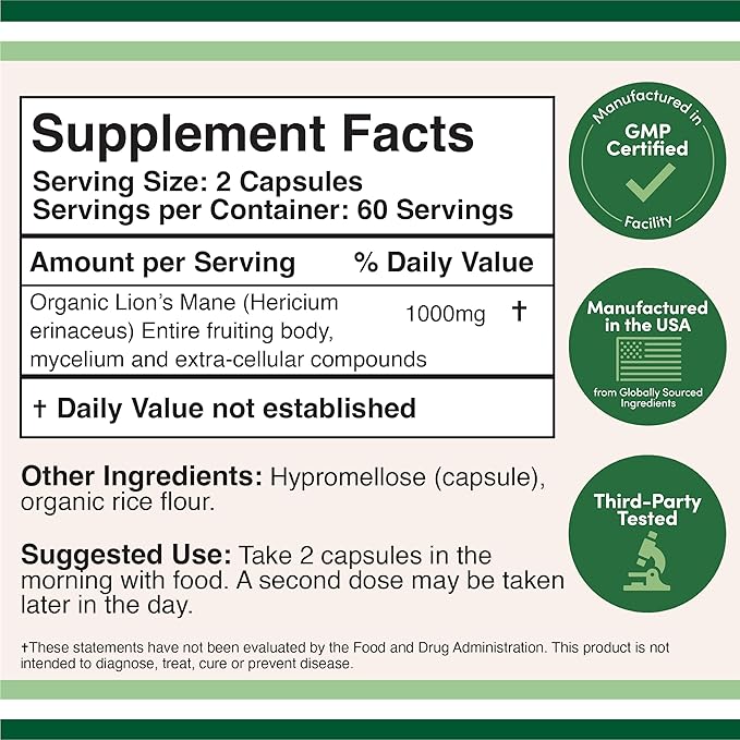 Wellness Support Duo – Magnesium Glycinate and Lion’s Mane to Support Overall Health and cognition