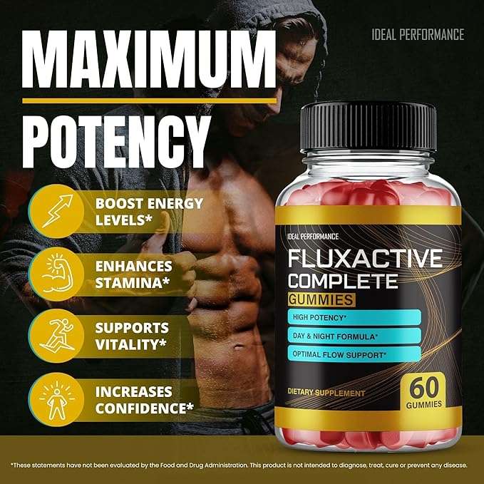 Fluxactive Complete Gummies Flux Active Complete Max Strength New Ingredients (60 Gummies)