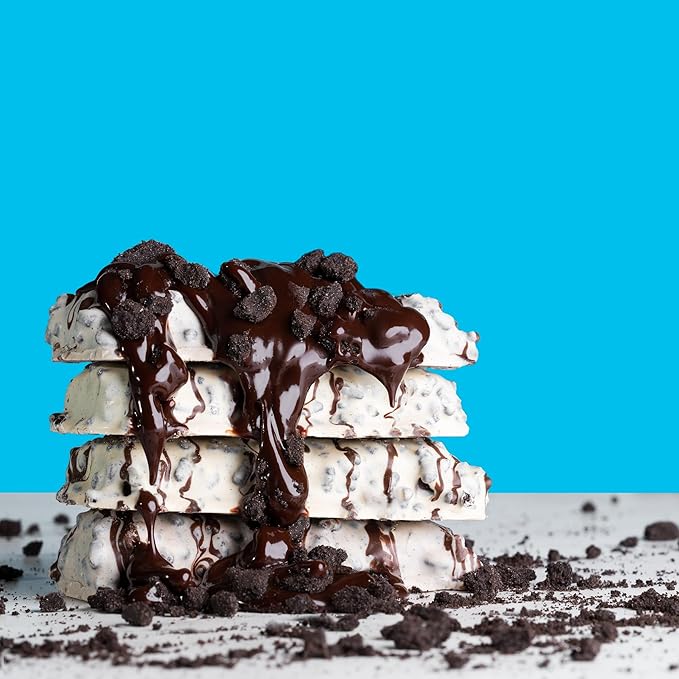 FITCRUNCH Full Size Protein Bars 6-Layer Baked Bar 8g of Sugar Gluten Free &amp Soft Cake Core (12 Bars Milk and Cookies)