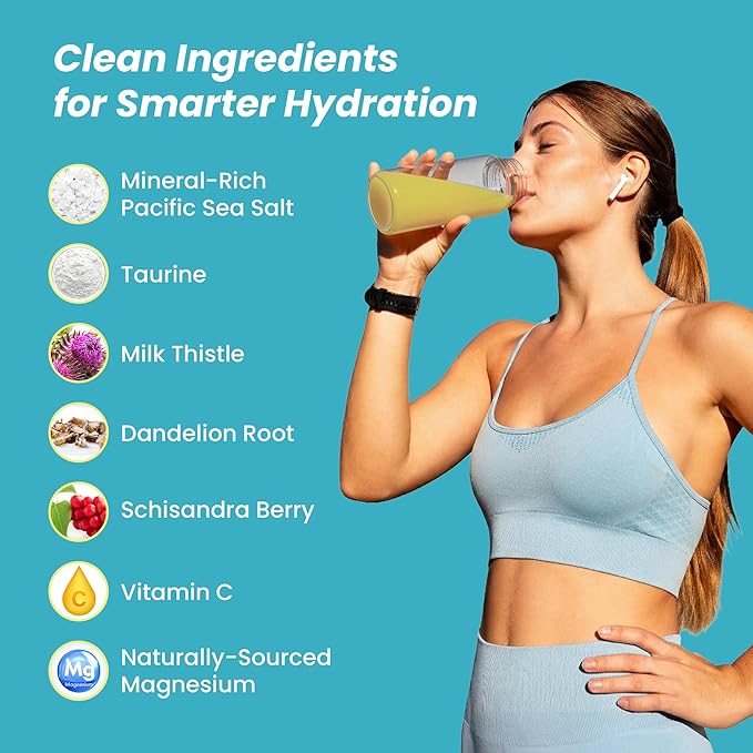 UpWellness LTV Liver Hydration Packets - Electrolytes Powder Packets for Instant Hydration and Liver Support - Physician-Formulated - Zero Added Sugar - 30 Packets - Delicious Citrus Flavor