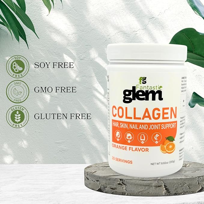 Collagen Powder – Support Skin Suppleness Strengthens Hair Development Helps Maintain Flexible Joints - GMO Soy and Gluten Free - 25 Servings 250g