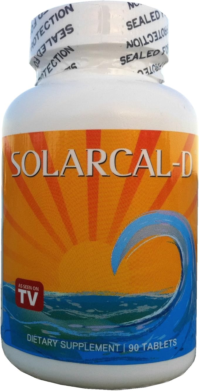 Coral Calcium Magnesium and Vitamin D-3 by SolarCal-D - Recommended by Robert Barefoot on TV and The Calcium Factor (90 Tablets 1 Month Supply)