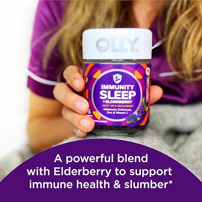 OLLY Metabolism Gummy Rings Apple Cider Vinegar Vitamin B12 30 Count Sleep Immunity Melatonin Gummy Vitamin C Zinc Echinacea 36 Count Bundle