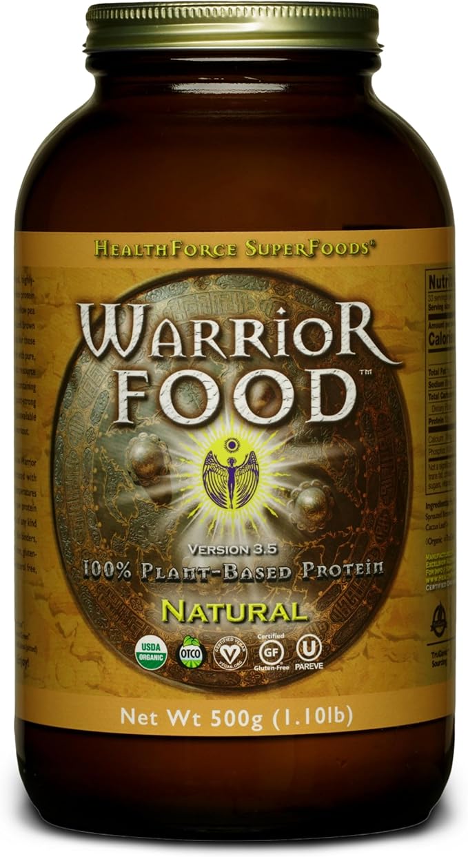 HEALTHFORCE SUPERFOODS Warrior Food Protien Powder - Natural Flavor - 500 Grams