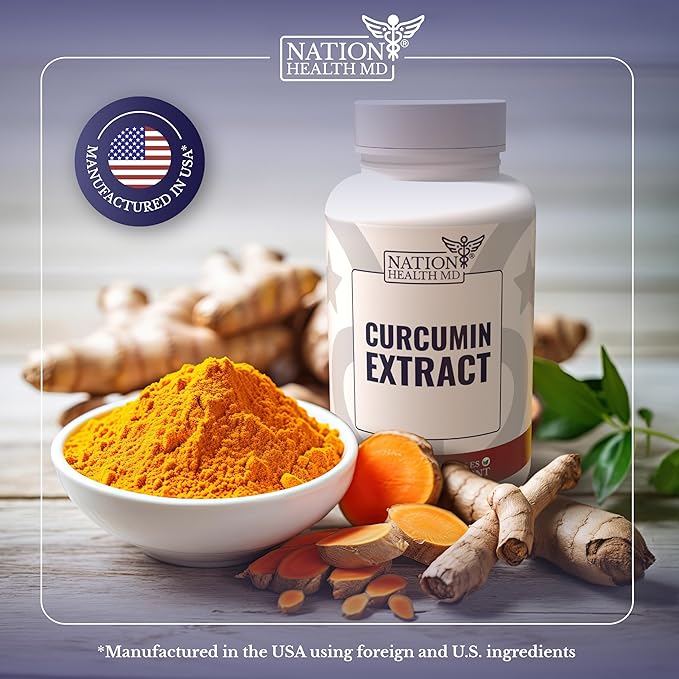 Curcumin Extract - Turmeric Supplement - High Absorption Curcuma for Immune Health Support &amp Joint Health - Standartized Curcuminoids - Vegan Gluten Free - 30 Capsules