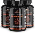 THE ENCLARE NUTRITION Immune Support Vitamins with Vitamin C Elderberry Zinc Echinacea Turmeric Curcumin Garlic. 10in1 Immunity Defense Supplement Booster for Adults. Veg Capsules 60ct (3)
