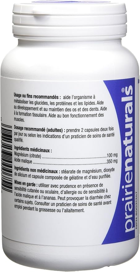 Prairie Naturals Mag Force Magnesium &amp Malic Acid Capsules 90 Count