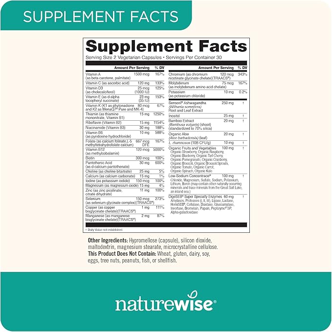 NatureWise Women's Multivitamin &amp Turmeric Curcumin 2250mg with 95% Curcuminoids &amp BioPerine Black Pepper Extract Joint Support