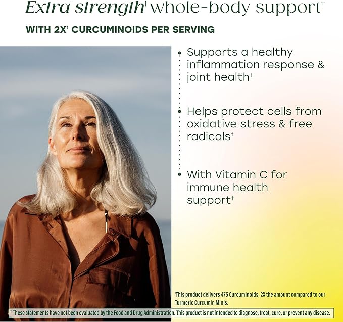MegaFood Whole Body Turmeric Curcumin Supplement - Turmeric Supplement with Black Pepper &amp Vitamin C - 475 mg Curcuminoids Per Serving - Antioxidant &amp Immune Support - Vegan - 90 Tablets 45 S