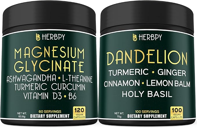 Bundle 6in1 Magnesium Glycinate Supplement &amp 6in1 Dandelion Supplement