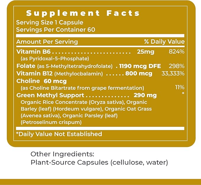Premier Research Labs Phyto Methylate - B Vitamin Supplement - Supports Methylation Detox Brain &amp Heart Health - 5-MTHF &amp P5P - 60 Plant-Source Capsules
