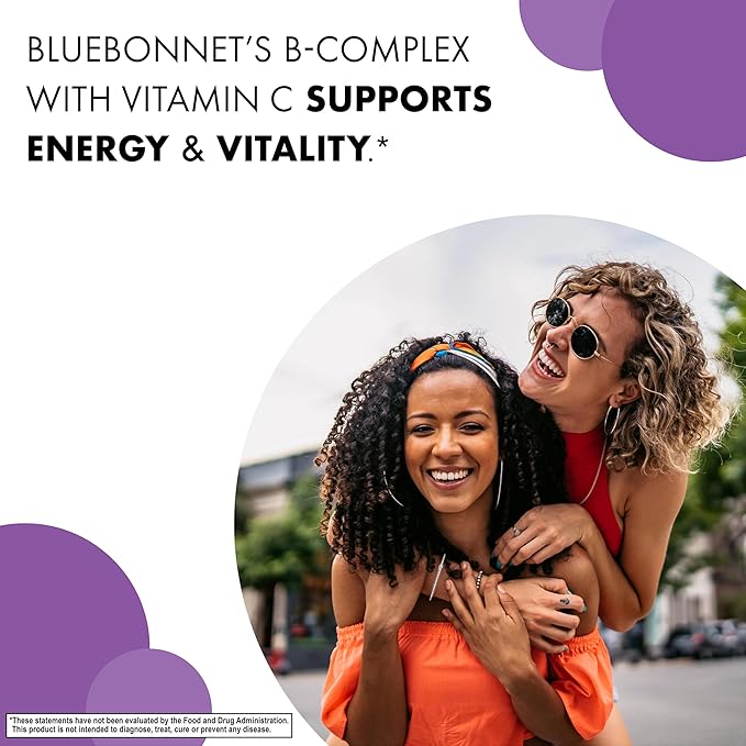 Bluebonnet Nutrition Stress Relief B Complex Vegetable Capsules Vitamin B6 B12 Biotin Folate Vegan Gluten &amp Soy &amp Milk Free Kosher Unflavored 100 Count