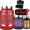 Scitec Nutrition 100% Whey Protein Professional 920 gr Proteine siero del Latte con 125 Bcaa 6400 125 compresse 120 Capsule creatina Shaker Nutriline e Portapillole (Cioccolato E Cocco) *#