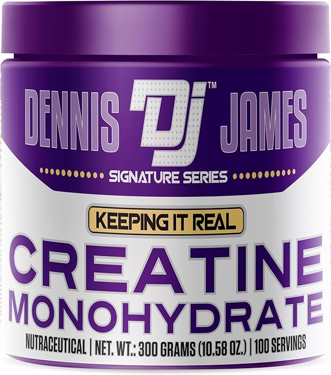 DENNIS JAMES Signature Series Creatine Monohydrate | 300g | 100 Servings | Premium Micronized Creatine for Strength Muscle Growth &amp Recovery