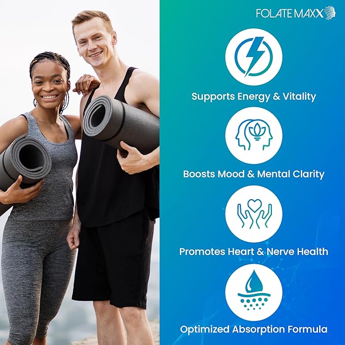 FolateMaxx L Methylfolate 15mg 90 Capsules – Doctor Formulated Methyl Folate Supplement for Women &amp Men – High Potency 5-MTHF for Energy Mood &amp Focus – Non-GMO Gluten-Free (3-Month Supply)