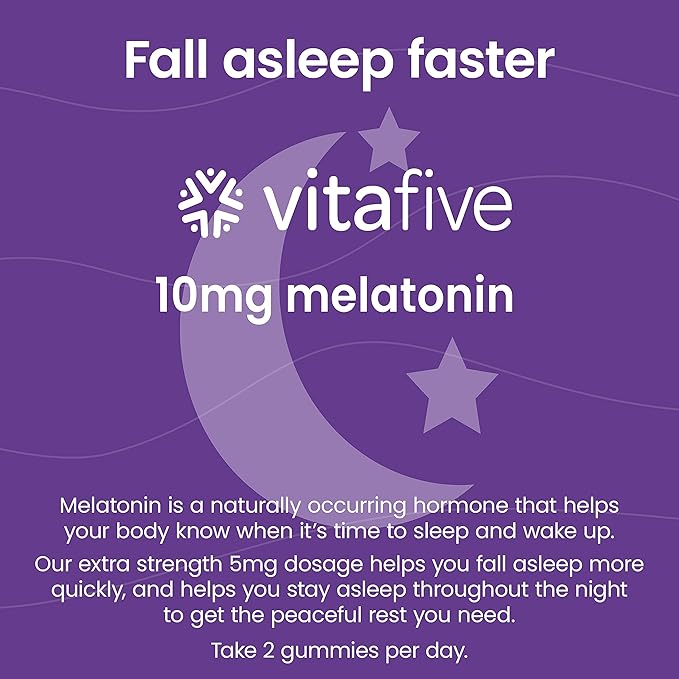 vitafive Sleep Bundle Gummies for Men and Women (Ashwagandha and Melatonin)