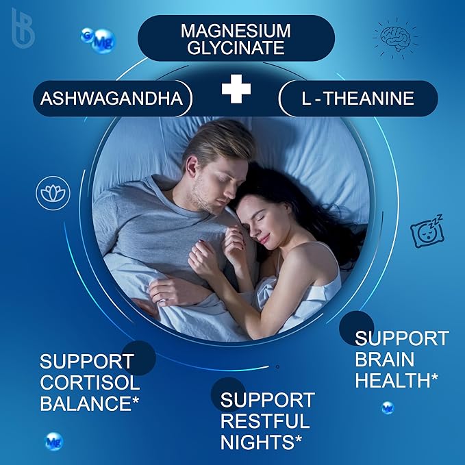 Bundle 6in1 Magnesium Glycinate Ashwagandha &amp 4in1 Cardamom Capsules for Restful Night Relaxation Digestion Heart Health &amp Natural Wellness