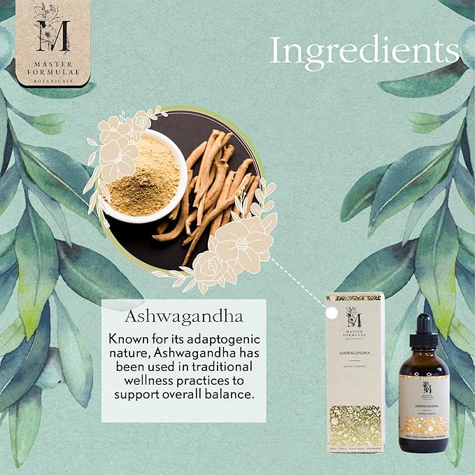 Master Formulae Botanicals Ashwagandha | Adaptogenic Herbal Extract | 100mL Tincture