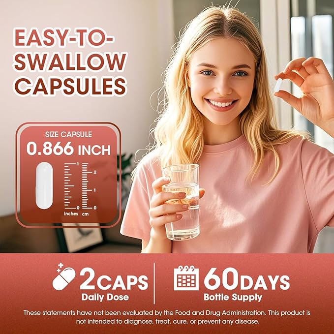 Magnesium Taurate Capsules 12-in-1 Complex - Beet Root CoQ10 Resveratrol for Heart Support Immue Support High Absorption Magnesium Taurate Complex Supplement for Men and Women 120 Capsules