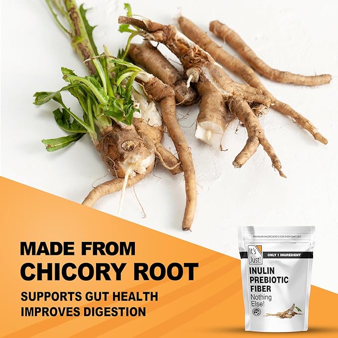 It's Just! - Inulin Prebiotic Fiber Sweetener Product of Belgium Chicory Root Powder (4 Pound (Pack of 1))