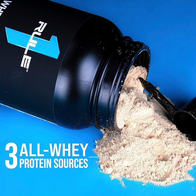 Rule 1 Whey Protein – 24g Fast-Acting Protein from All-Whey Sources with Naturally Occurring EAAs &amp BCAAs for Workout Recovery or Anytime Use (5 Pounds* Chocolate Peanut Butter)