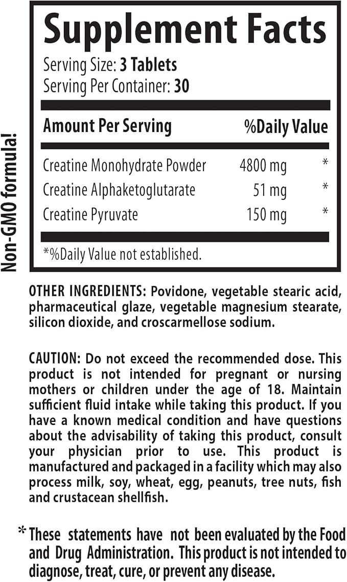 creatine alphaketoglutarate - Creatine Tri Phase - Increases Muscle Mass Creatine Monohydrate unflavored creatine monohydrate Pills Muscle Recovery Supplements Creatine Pill 2 Bottles 180 Tablets