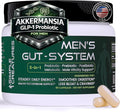 Simple Creatures Akkermansia Probiotic for Men – AKK11™ 5-in-1: Craving Control · Gut Barrier · Male Drive · Debloat · Energy | Probiotic Prebiotic Postbiotic | Tongkat Ali &amp Boron | 60 Caps