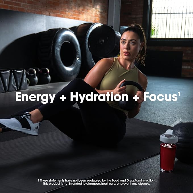 Optimum Nutrition Amino Energy Powder Plus Focus with BCAA Electrolytes and Caffeine Fruit Punch 30 Servings (Packaging May Vary)